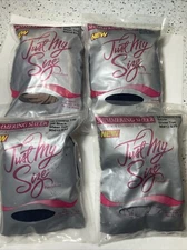Leggs Just My Size Pantyhose 3X Control Top Lot Of 4 Silver-Jet Black-Gold NEW