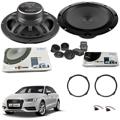 Kit 2 voies Audison AP8 8" Woofer + AP1 Tweeter Pour Audi A3 8V (2013>) - Photo 1/4