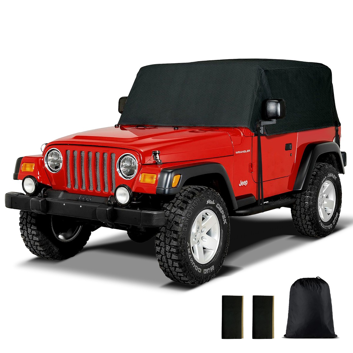 KNOX Cab Car Cover, Fits 1976–2006 Jeep Wrangler TJ, YJ, JK