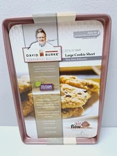 David Burke Large Cookie Sheet Rose Gold Nonstick Commercial Bakeware NEW i