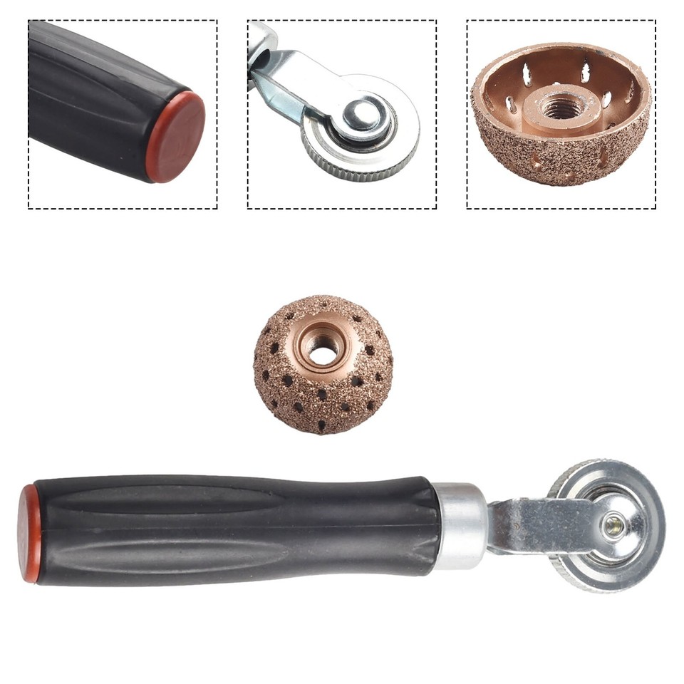 2 PCS Tire Repair Patch Tool Tire Buffer Wheel+Patch Roller Tungsten