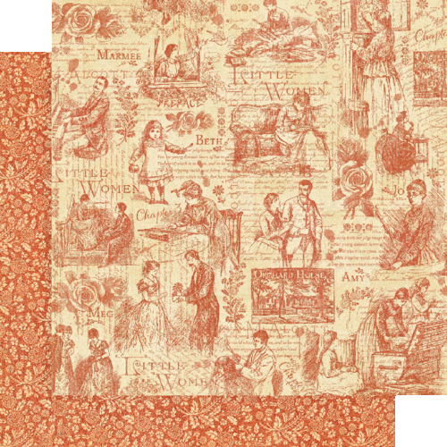GRAPHIC 45 "LITTLE WOMEN" 12X12 PAPER PACK GIRLS SISTERS RETIRED SCRAPJACK'S - Picture 8 of 10