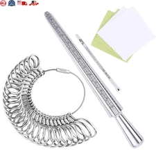Ring Sizer Measuring Tool Set | 4-Size Aluminum Ring Mandrel