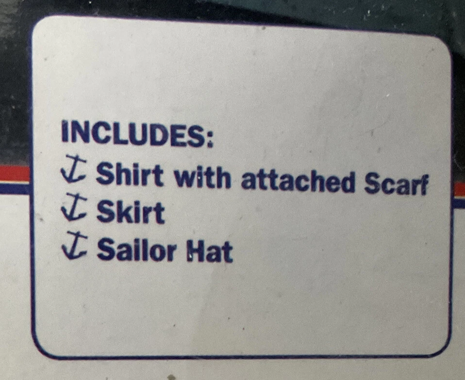 JUEGO NIÑA MARINERA MARINA DE LUJO JUVENIL TALLA MEDIANA 8-10 NUEVO EN PAQUETE Foto 4 de 4