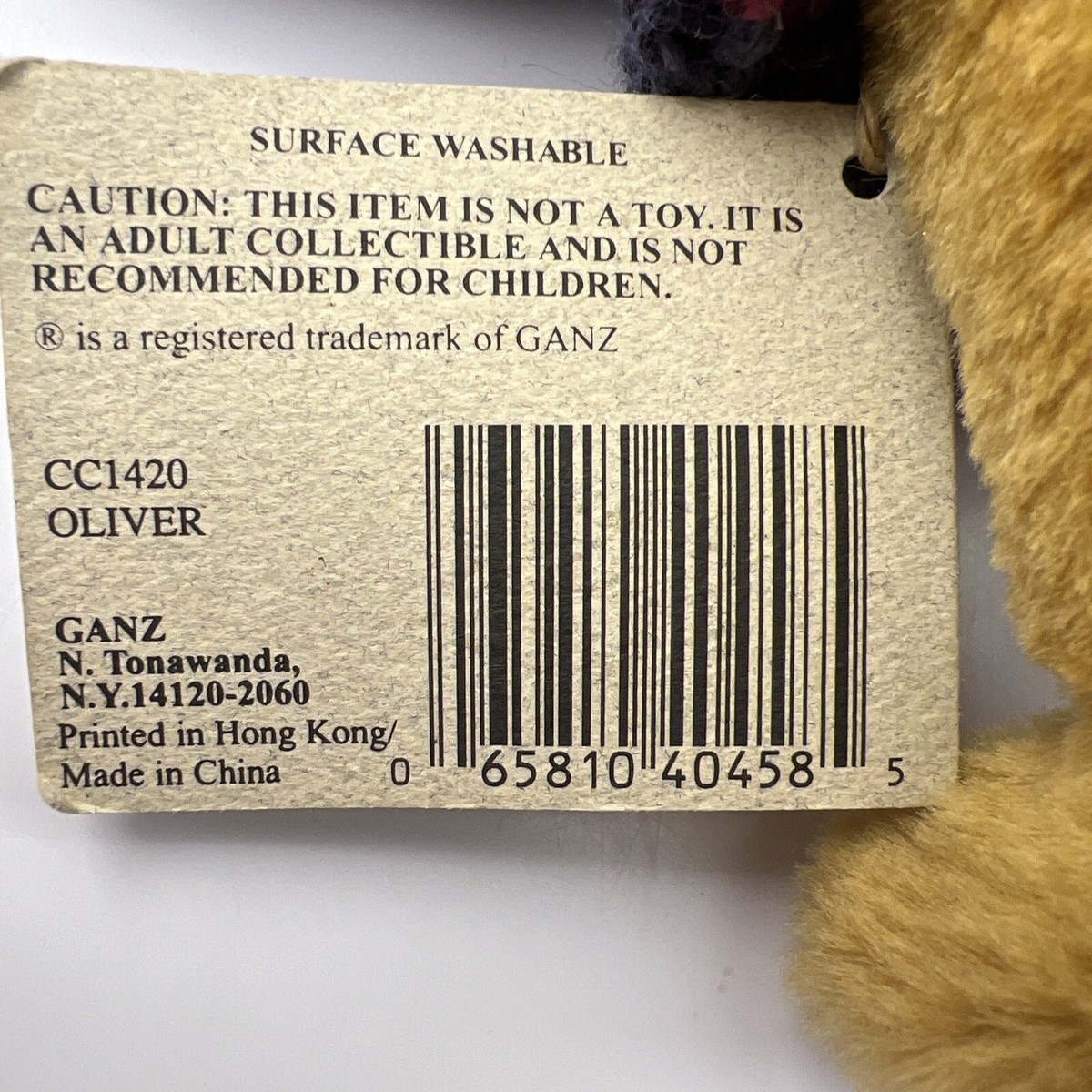 Ganz Cottage Collectibles Oliver Teddy Bear Jointed Plush Knit