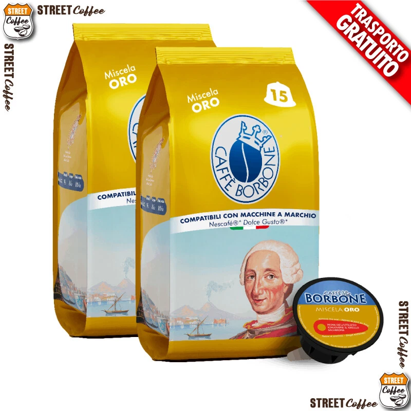 180 Capsule Caffè Borbone Miscela Oro Gold 100% Compatibili Dolce Gusto Nescafè*