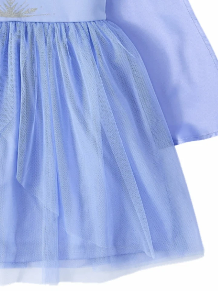 Vestido Disney Frozen 2 Niñas Azul Claro Reina Elsa Con Capa Desmontable L (10-12) Foto 3 de 3