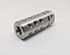 1/2-28 9mm 2.25 Inch Stainless Steel Muzzle Brake Compensator W/ Crush Washer