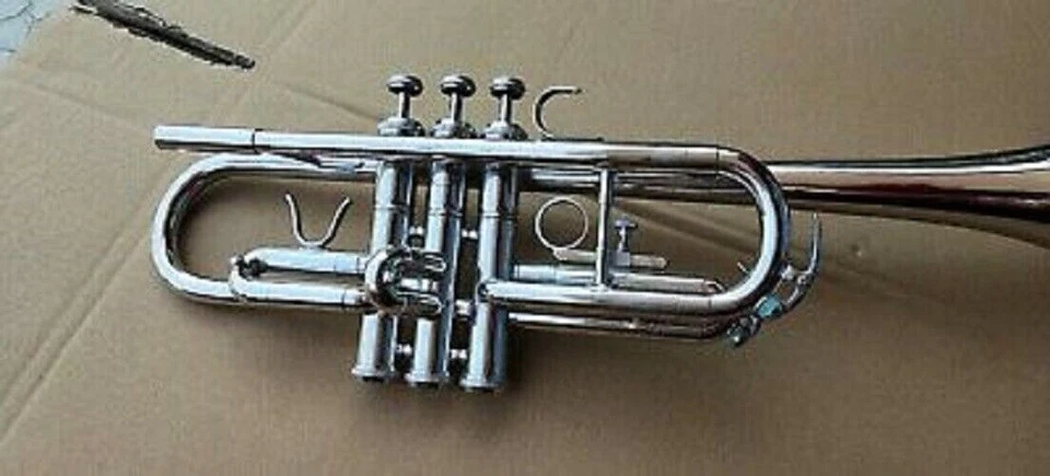 SALE !!! TRUMPET C NEW SILVER NICKEL FINISHED Bb KEYS TRUMPET +FREE CASE+M/P - Image 4 of 4