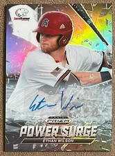 2021 Panini Prizm Draft Picks Power Surge Autograph Silver #PS-EW Ethan Wilson