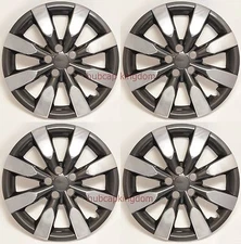 NEW TOYOTA COROLLA MATRIX 16" 8-spoke CHROME & BLACK Hubcaps Wheelcover SET