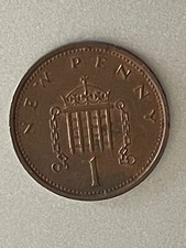 1976 UK Great Britain One 1 New Penny Queen Elizabeth II KM# 915 Coin
