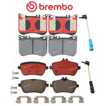 Front & Rear Brake Pad OE Brembo Ceramic +Sensor for Mercedes S450 S550e S560e