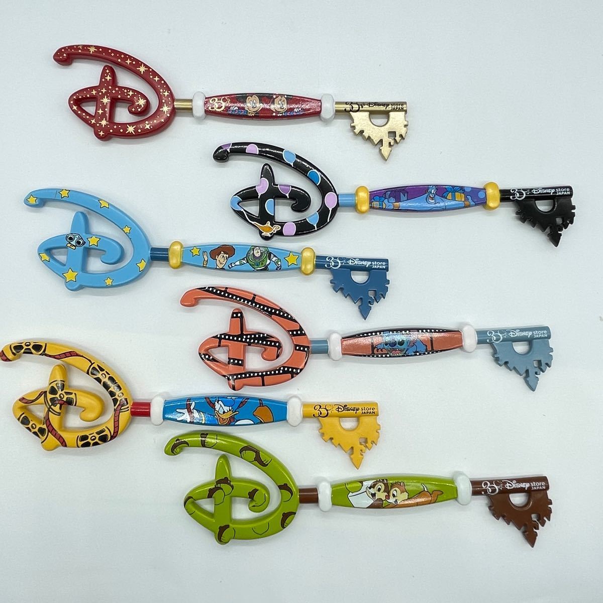 みっきーSHOP Disney Store JAPAN 30th Mystery Collectible Key Full Set 6 PCS