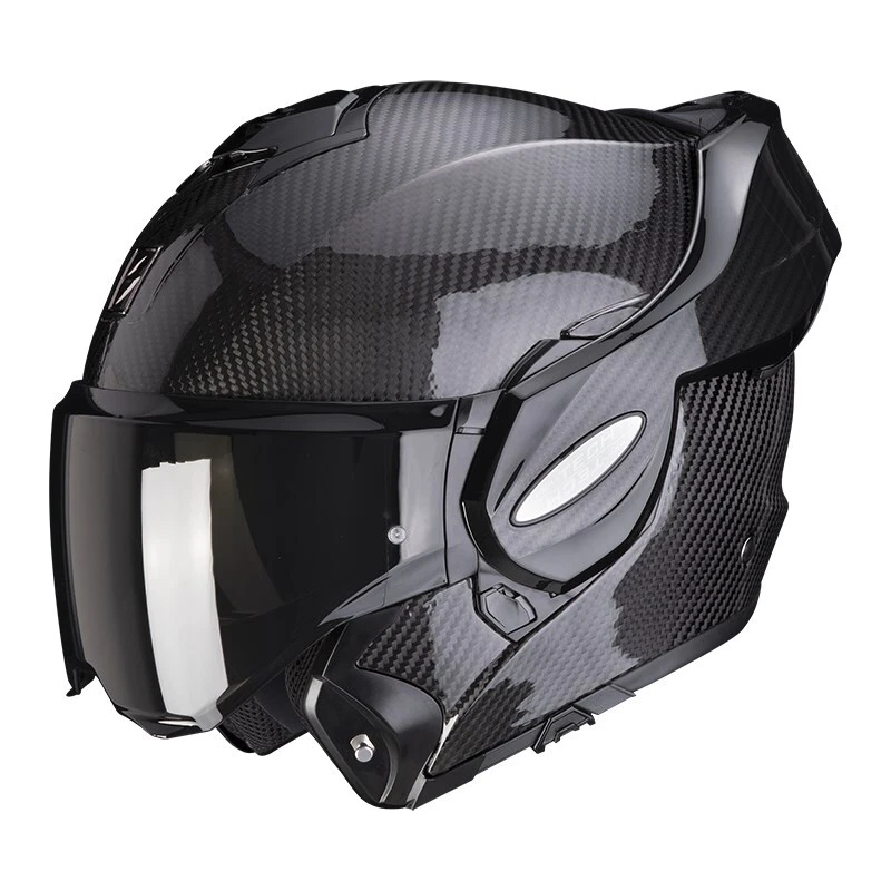 Motorrad Scorpion EXO-TECH EVO Carbon Klapphelm (schwarz/carbon) Gr: L (59) - Bild 2 von 2