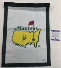 PATRICK REED SIGNED 2018 MASTERS FLAG AUTHENTIC AUTOGRAPH PROOF BECKETT COA A