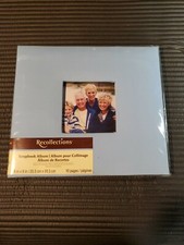 BRAND NEW CLOTH SCRAPBOOK ALBUM 8" X 8" BLUE AQUA BY RECOLLECTIONS PHOTO COVER