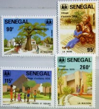 SENEGAL 1984 809-12 609-12 SOS Children's Village Children's Village House MNH