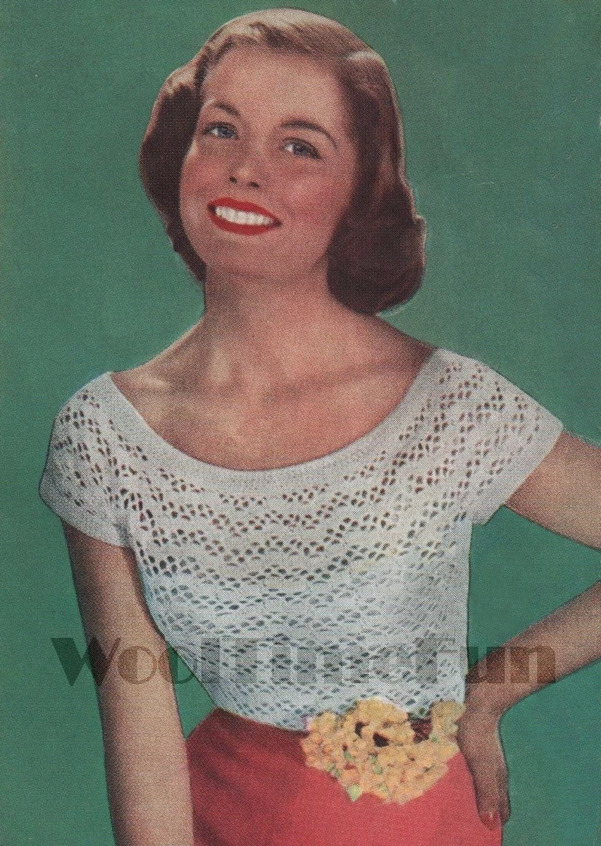 INSTANT PDF PATTERN 1950s Vintage Crochet Pattern Lovely