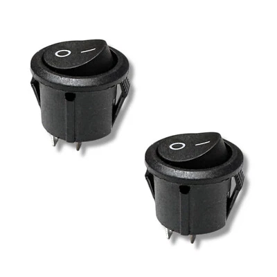 VUNIVERSUM ✅ 2x Premium Ein Aus Einbau Wippschalter Schalter On Off 2Pin 220V 12V Rund 15mm