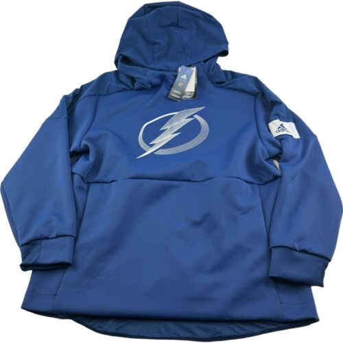 NWT Adidas Tampa Bay Lightning Blue GameMode Polyester Sweatshirt Size XL - Picture 1 of 8