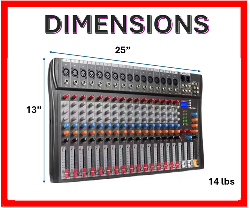 16-CHANNEL MIXER w/Bluetooth USB MP3 for DJ Studio Stage-Lowest 16 Channel Price - Picture 7 of 12