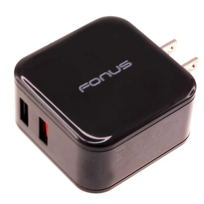 Fast Home Charger 30W 2-Port USB Quick Charge Port Travel Wall for Cell Phones