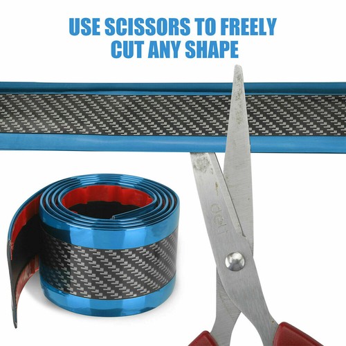 1M*5cm Car Accessories Carbon Fiber Car Door Sill Scuff Plate Sticker Protector - Picture 8 of 12