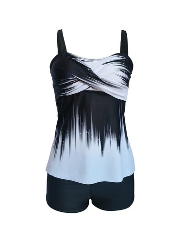 New Women Tankini Swimdress Swimsuit Beachwear Push Up Swimwear Plus Size - Picture 18 of 22