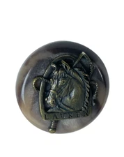 Ralph Lauren Muted Gold Coffee Tone Horse Replacement SLEEVE button .60"