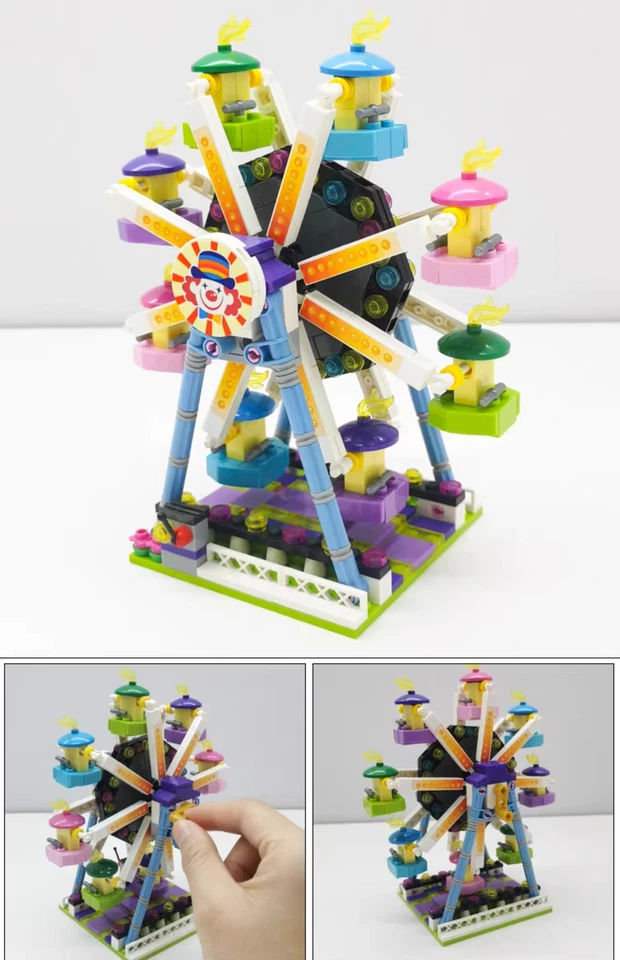 LOZ Mini Amusement Park Set Carnival Rides Ferris Wheel Street Building Blocks - Image 4 of 4