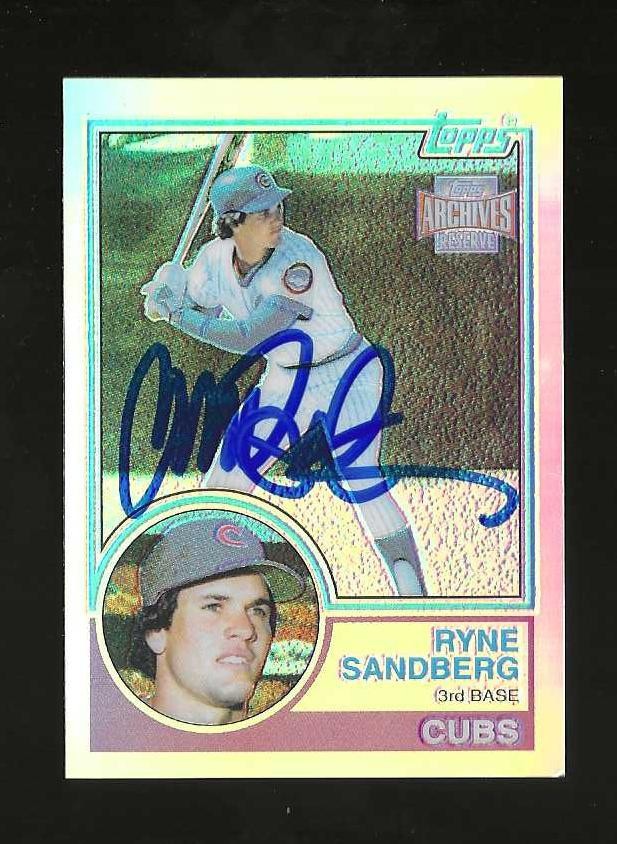 2001 Topps Archives Reserve Ryne Sandberg Cubs Rookie Refractor Signed Auto Rare