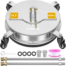 16.5'' Pressure Washer Surface Cleaner, Power Washer Surface Cleaner with 2 Exte