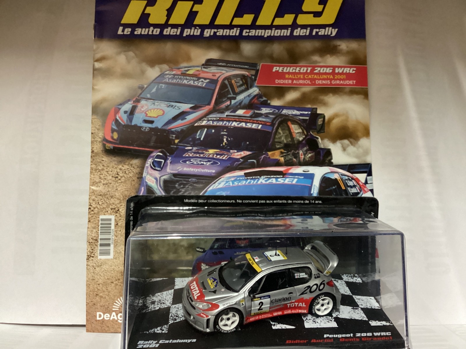 Ixo Peugeot 206 Wrc Rally Catalunya 2001 Auriol Metal 1/43 + Booklet