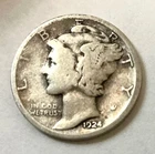 1924-D SILVER MERCURY DIME