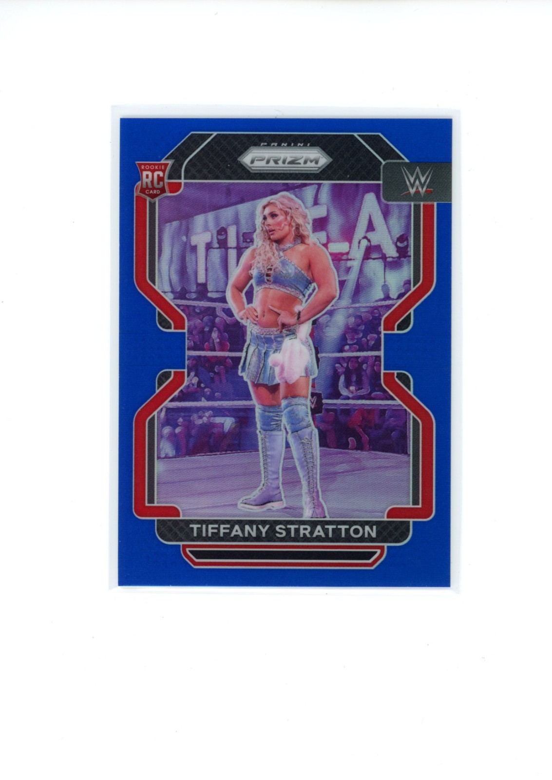2022 Panini Prizm WWE Tiffany Stratton #144 Blue Prizm Parallel Rookie 161/199
