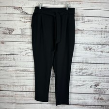 Womens Fashion Nova Black Pull-On Straight Leg Dress Stretch Waist Pants 2X