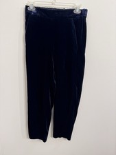 J.Crew Navy Blue Velvet Pull-On Slim Straight Easy Pants Women s.