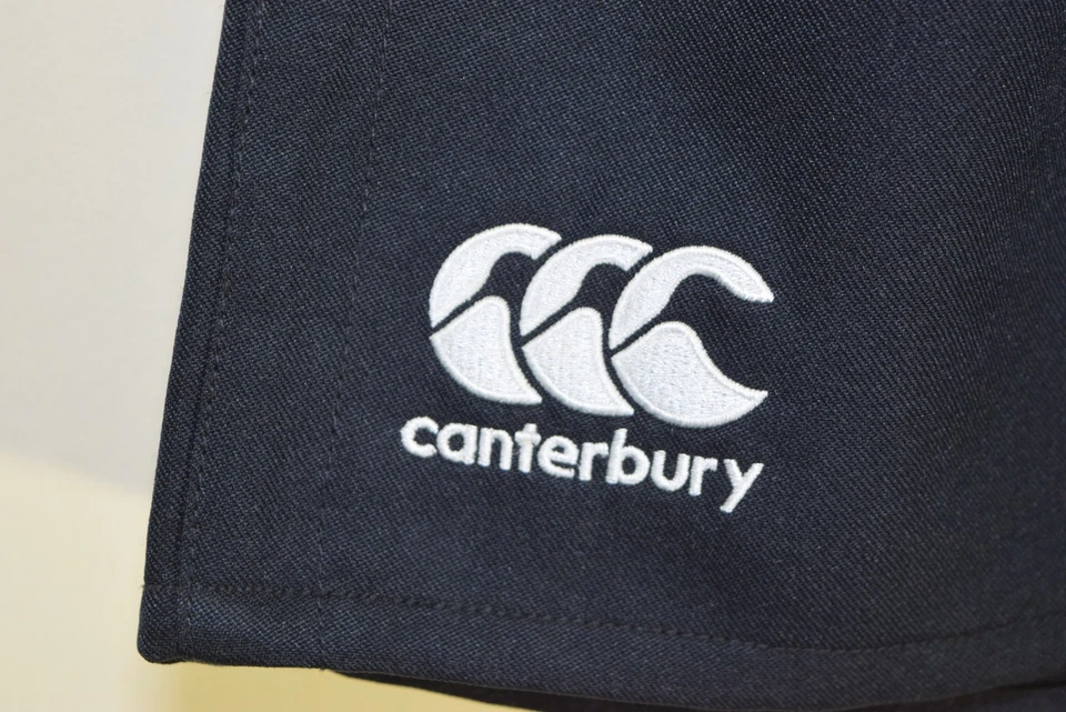 Pantalones Cortos de Rugby Canterbury Negros Junior Profesionales Nueva Zelanda NIÑOS 10 Secado Rápido Foto 2 de 4