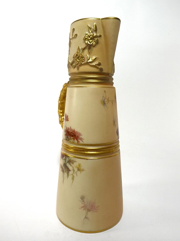 ANTIQUE ROYAL WORCESTER JUG SHAPE NO 1047 DATED 1905 IN BLUSH REF 497/3 - Image 4 of 4