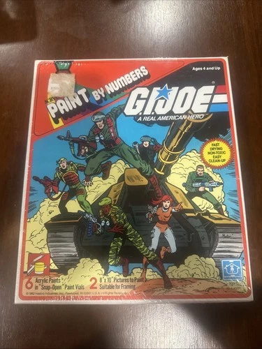 SEALED Vintage 1982 Hasbro G.I. JOE Paint By Numbers art set no. 3028