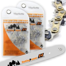 2x Sägekette + Schwert Halbmeißel 30cm 3/8" LP 1,1mm 45TG für DOLMAR ES-172A QS