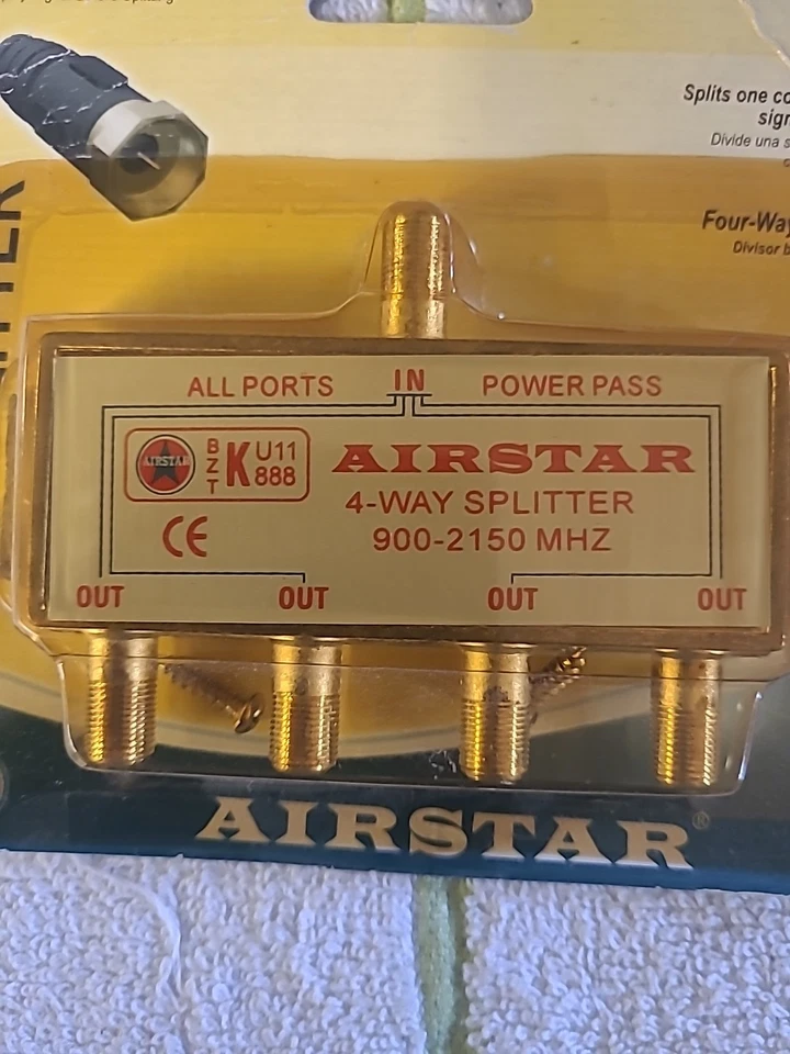 DIVISOR DE 4 VÍAS AIRSTAR. 900-2150 MHZ. NUEVO STOCK ANTIGUO SIN ABRIR Foto 4 de 4