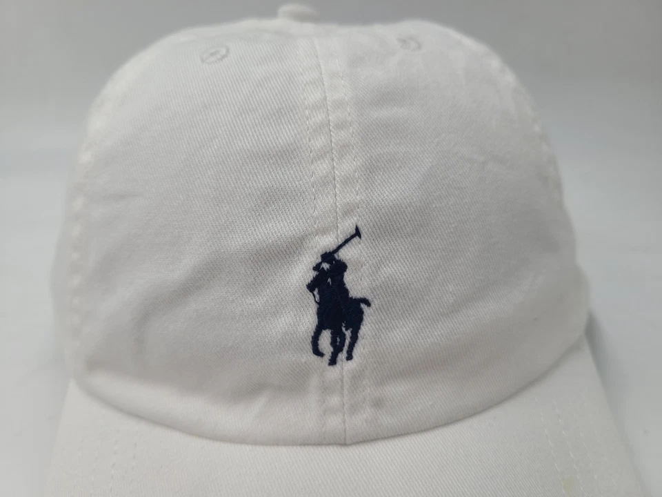 Juvenil Talla 8-20 Polo Ralph Lauren Correa Ajustable Sombrero Gorra Algodón Blanco Azul Foto 4 de 4
