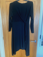 Beautiful Midaxi Black Dress Size 20 Et Vous Long Sleeve Asimetric Hem Excelent