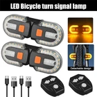Bike Turn Signals Light Rear USB Bicycle Tail Light Remote Control
