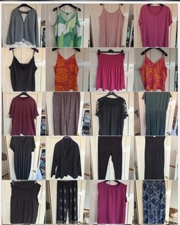 Ladies Plus Size Clothing Bundle Size 20/22 – 20 Items – Dresses Tops Trousers