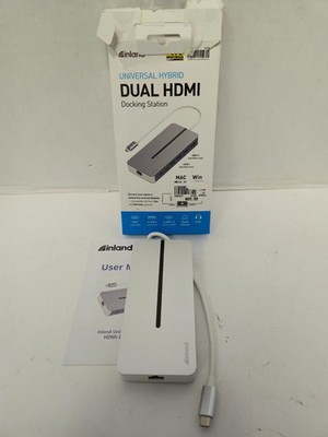 Inland Universal Hybrid Dual HDMI Docking Station
