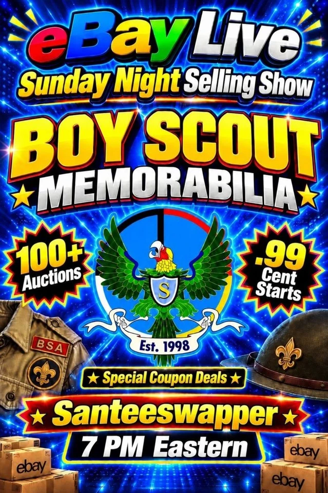Boy Scout Memorabilia Live Selling Show with Santeeswapper
