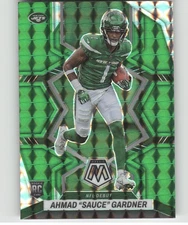 2022 Panini Mosaic Ahmad "Sauce" Gardner #289 Green Mosaic NFL Debut RC